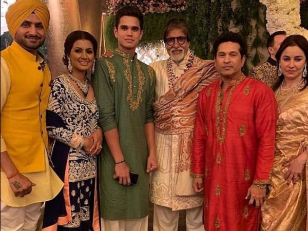 Amitabh Bachchan With Sachin Tendulkar & Harbhajan Singh