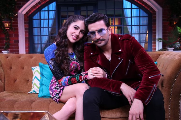 Ranveer Singh Sara Ali Khan On The Sets Of The Kap