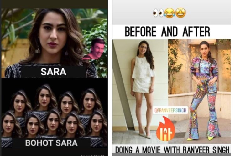 Sara Ali Khan Ranveer Singh Poke Fun