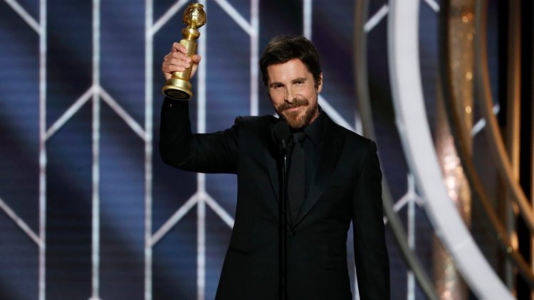 Image result for christian bale golden globes