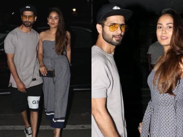 Shahid Kapoor with Mira Rajput on Saturday.(Varunder Chawla/Instagram)