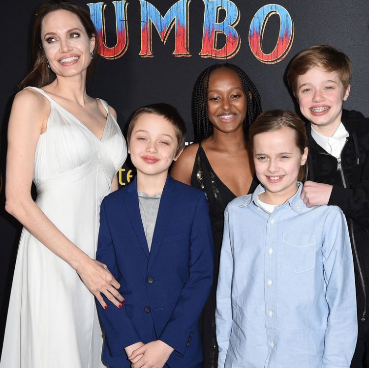 Angelina Jolie Attends The Premiere Of Dumbo In Los Angeles With Her
