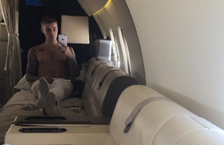 Justin Bieber Instagram Private Plane Selfie Ccjmh
