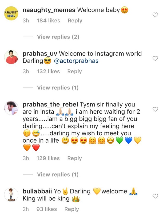 Prabhas Shares His First Post On Instagram1