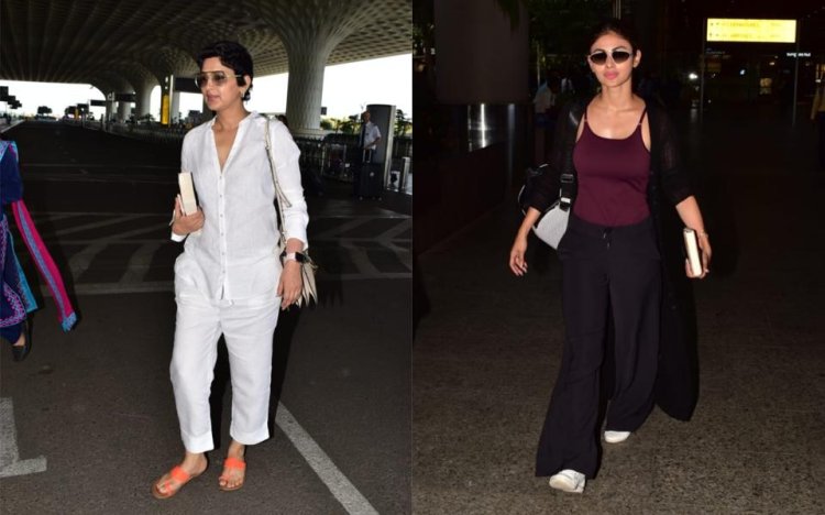 Sonali Bendre And Mouni Roy Airport