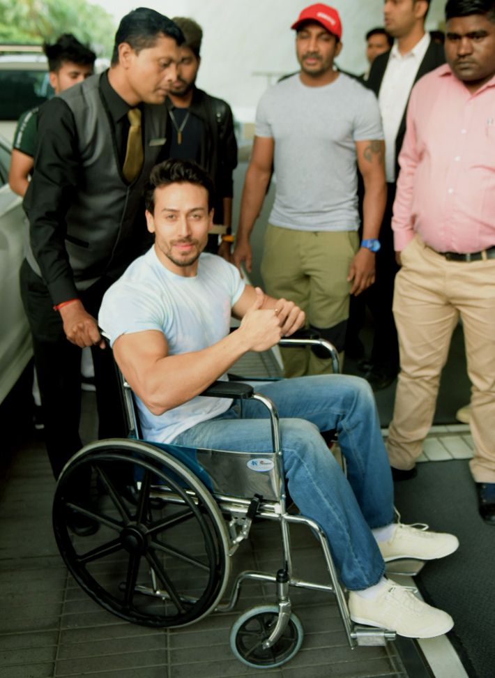Tiger Shroff On Wheelchair