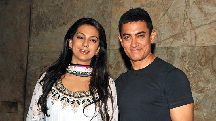 Juhi Chawla and Aamir Khan