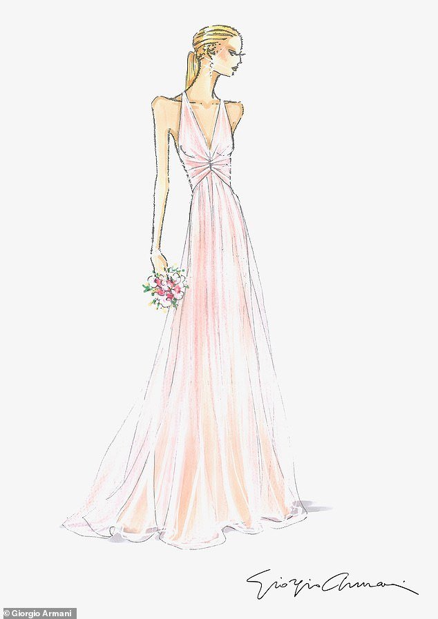 Katherine Schwarzenegger sketches of wedding dresses