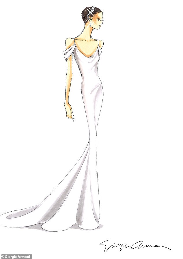 Katherine Schwarzenegger sketches of wedding dresses