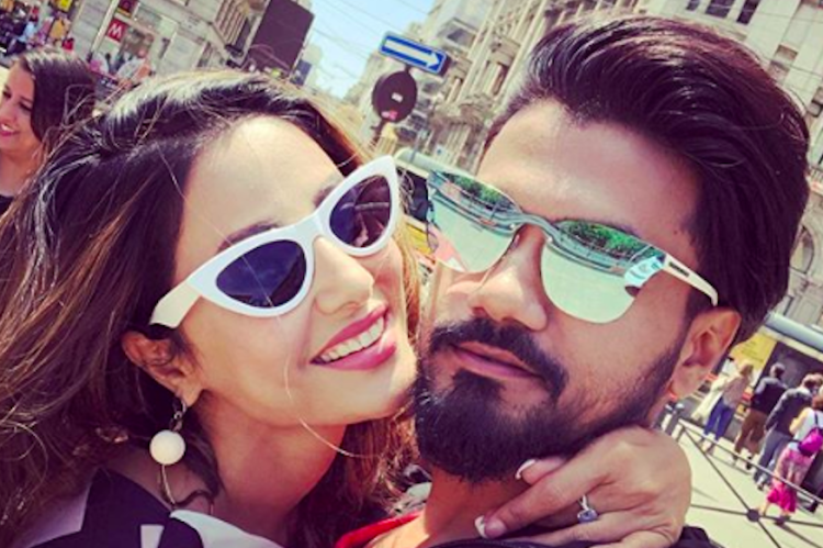 Hina Khan And Beau With Rocky Jaiswal