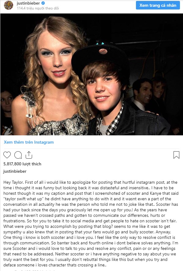 Justin vs Taylor Swift