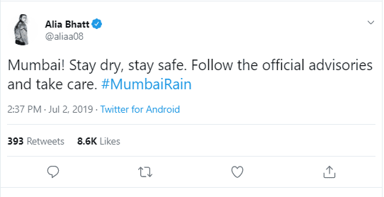 Mumbai Rains Alia Bhatt