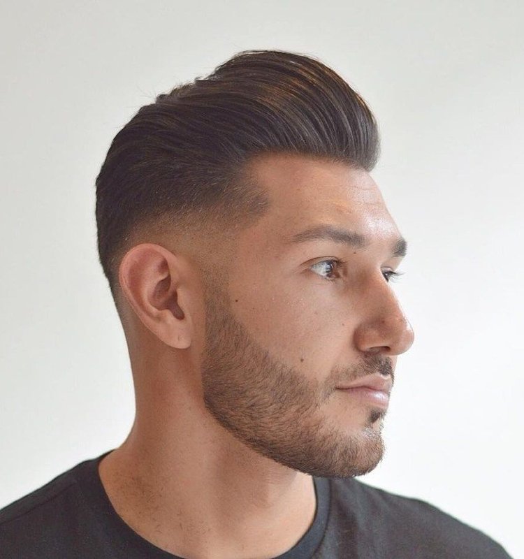 best hairstyles for square face male - Pompadour Hair