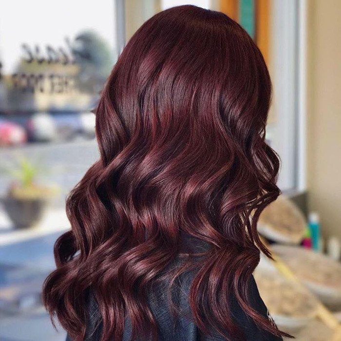 hair color on indian skin tone - Wine Hair