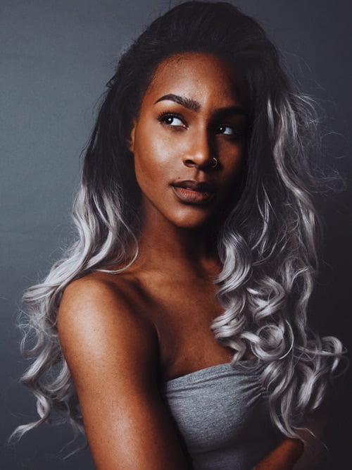 Silver Hair Color Dark Skin