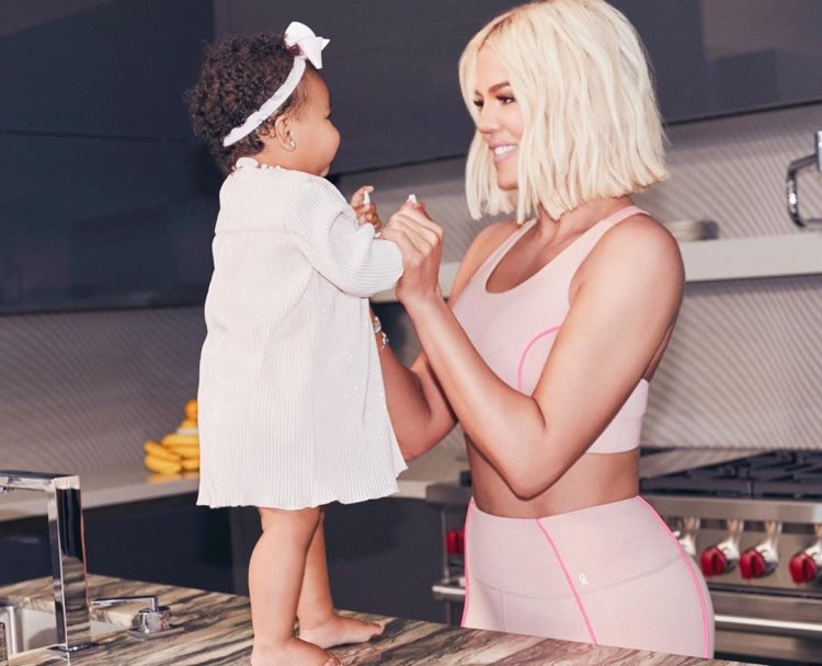 Khloé Kardashian and her baby True