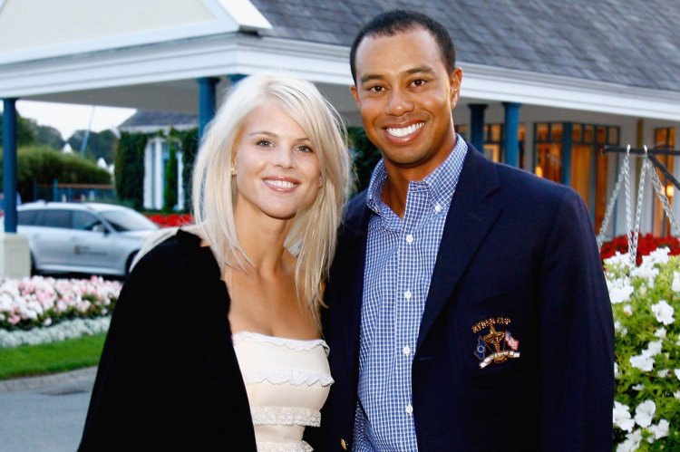 Elin Nordegren and Tiger Woods