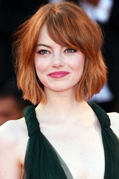 Shaggy Bob_haircut for thin hair and round face female