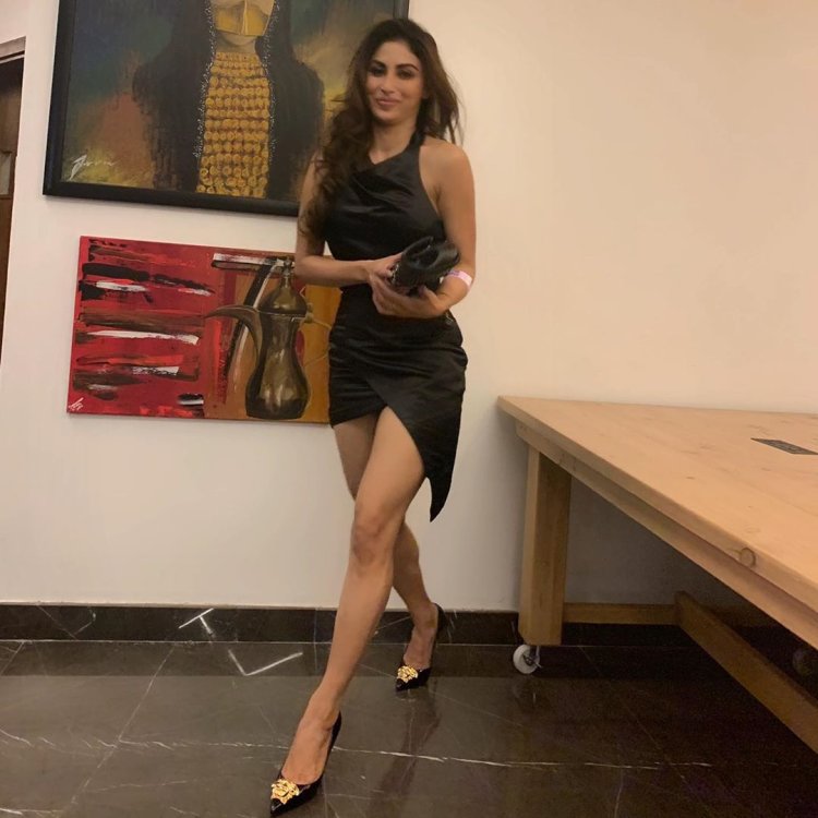 Mouni Roy in black