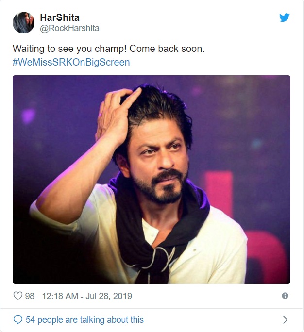 Shah Rukh Khan Fans Are Trending Wemisssrkonbigscr