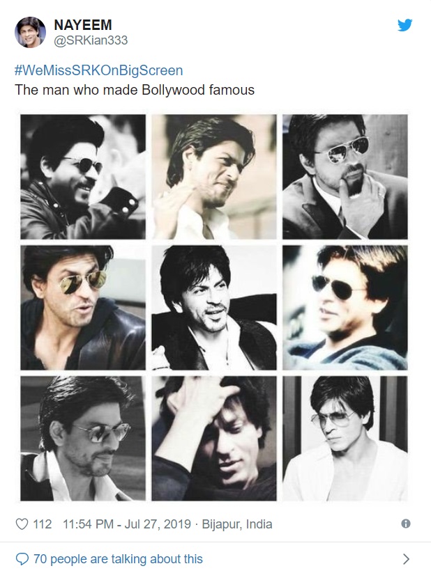 Shah Rukh Khan Fans Are Trending Wemisssrkonbigscr