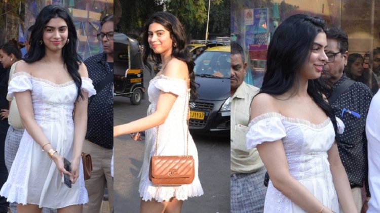 Khushi Kapoor Mini White Fdress
