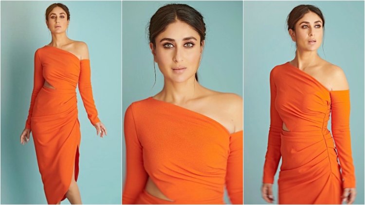 Kareena Kapoor Shines In An Orange One Shoulder Dr