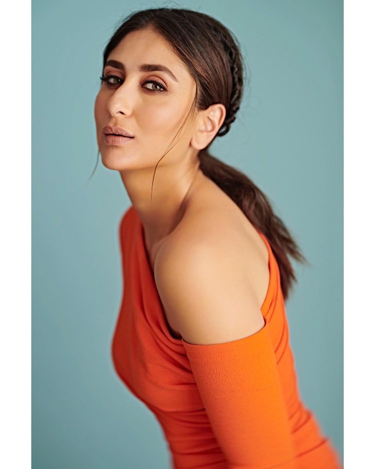 Kareena Kapoor Shines In An Orange One Shoulder Dr