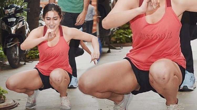 Sara Ali Khan Hot Workout Video