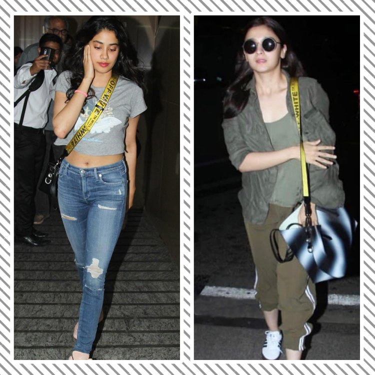 janhvi kapoor alia bhatt off white bag