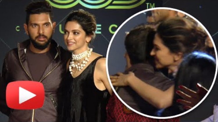 cricketer and actress Deepika Padukone and Yuvraj Singh