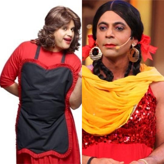 Sunil Grover and Krushna Abhishek both play female characters on Kapil Sharmaâs show.