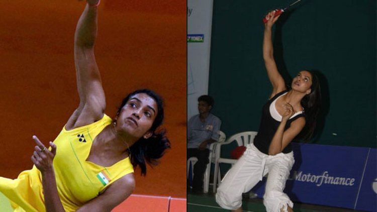 PV Sindhu deepika padukone paly badminton