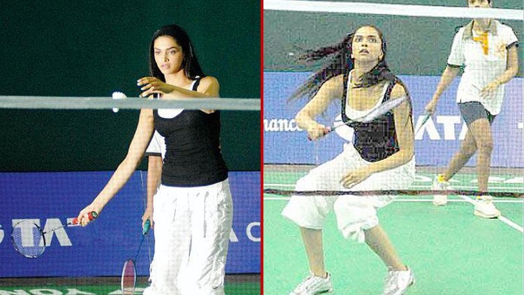 deepika padukone paly badminton