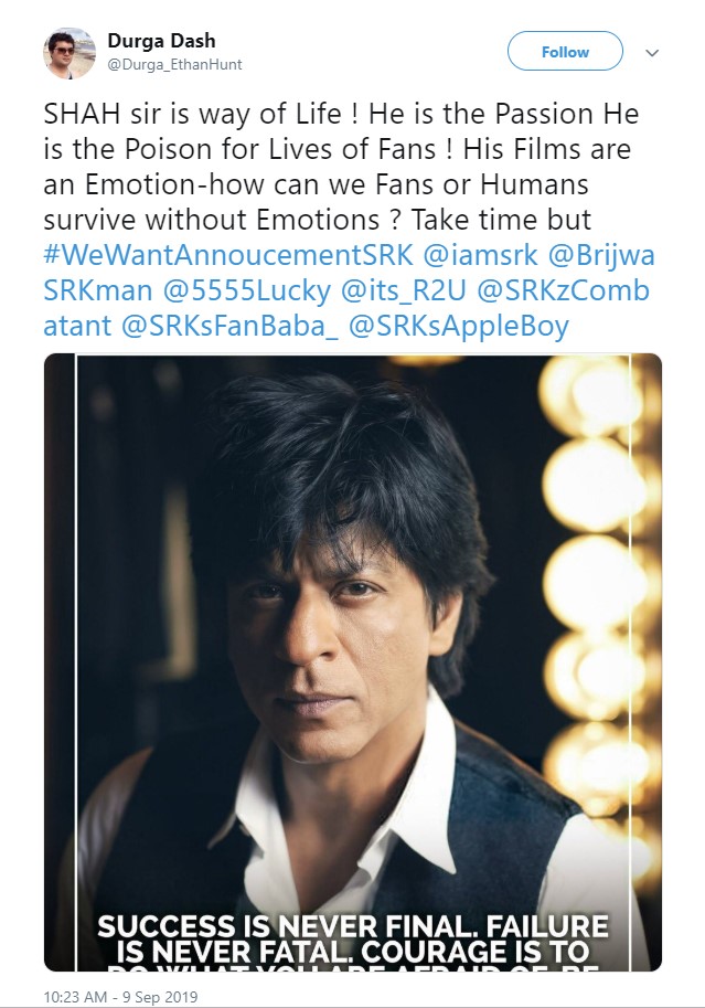 #WeWantAnnouncementSRK