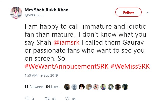 #WeWantAnnouncementSRK
