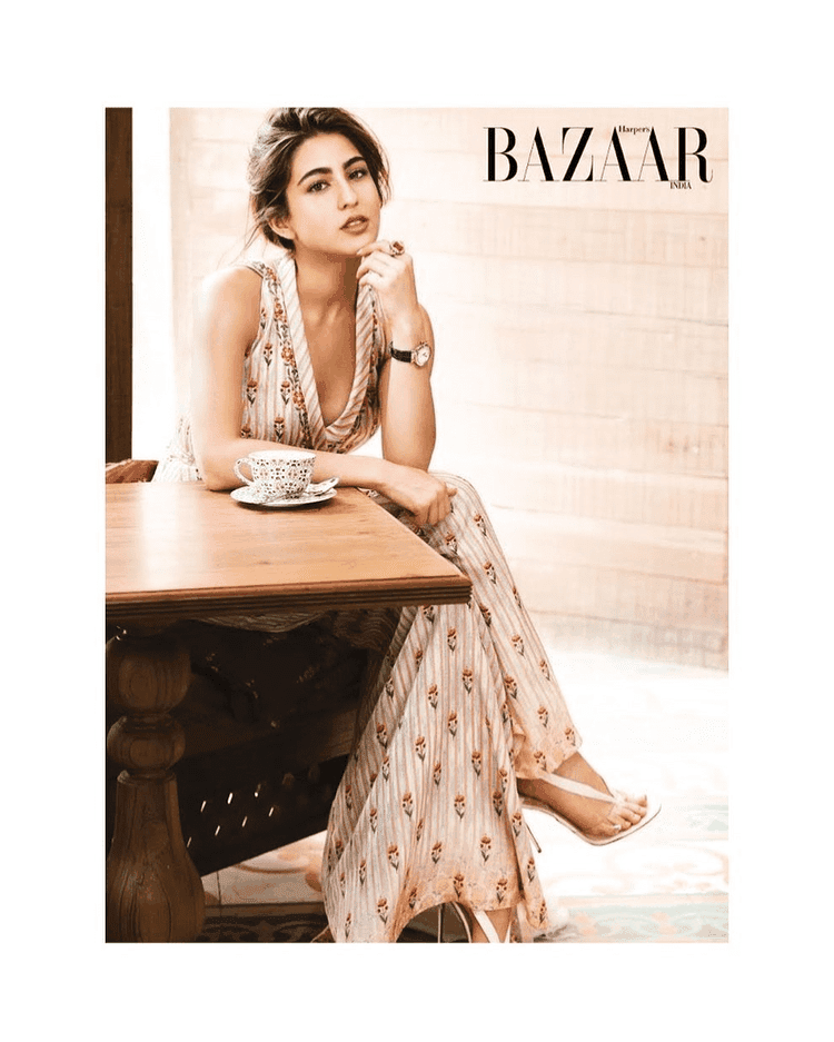 Actress Sara Ali Khan Hot Stils From Bazaar Magazi