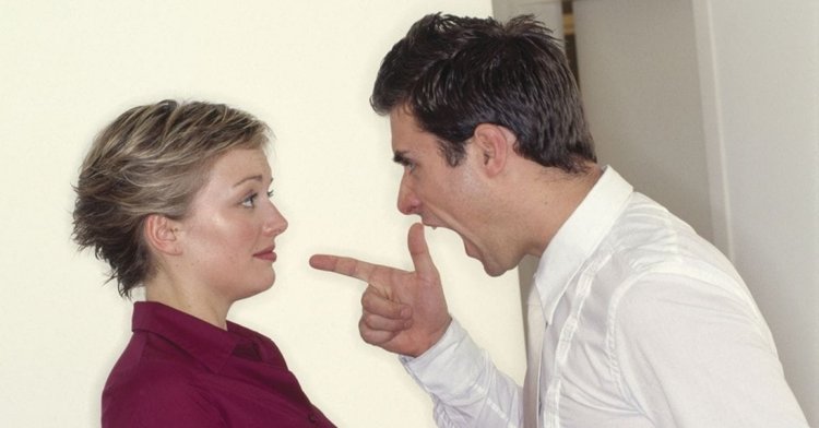 13988 Husband Angry Pointing Couple Fight Yell Wid