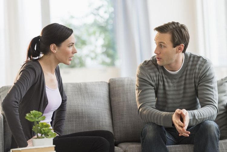 Usa New Jersey Jersey City Couple Having Argument