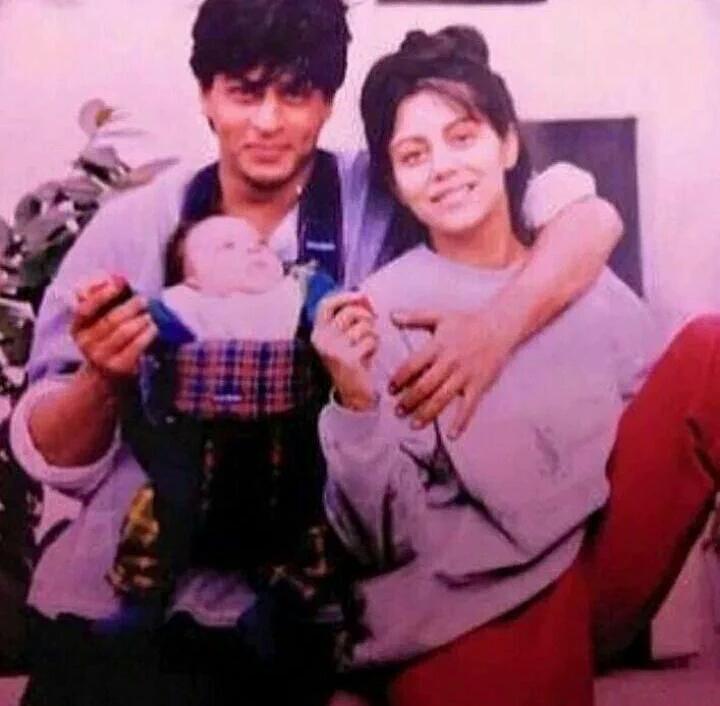 Shah Rukh Khan Gauri Khan Aryan Khan Throwback