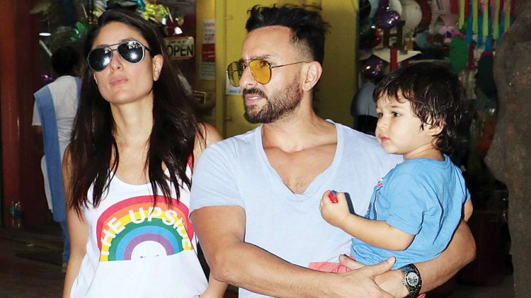 Saifalikhan With Wife Kareena Kapoor Khan And Son