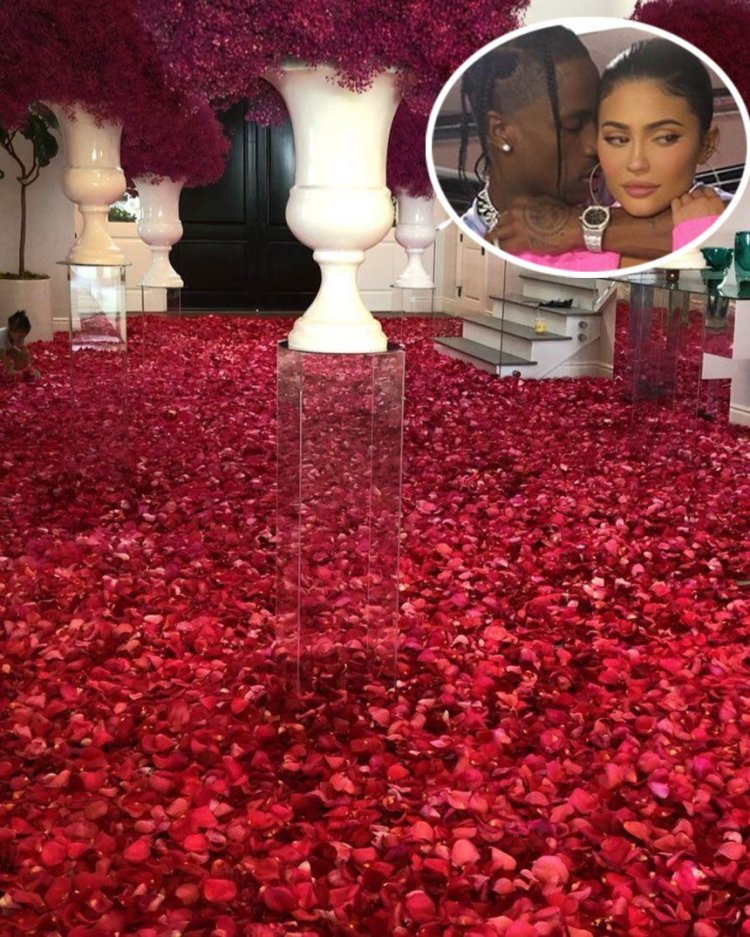 travis scott fulfill roses on kylie's birthday