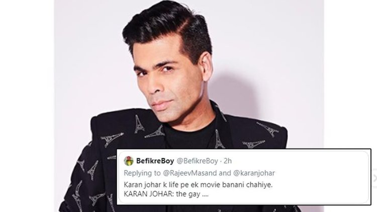 twitter user said karan johar gay