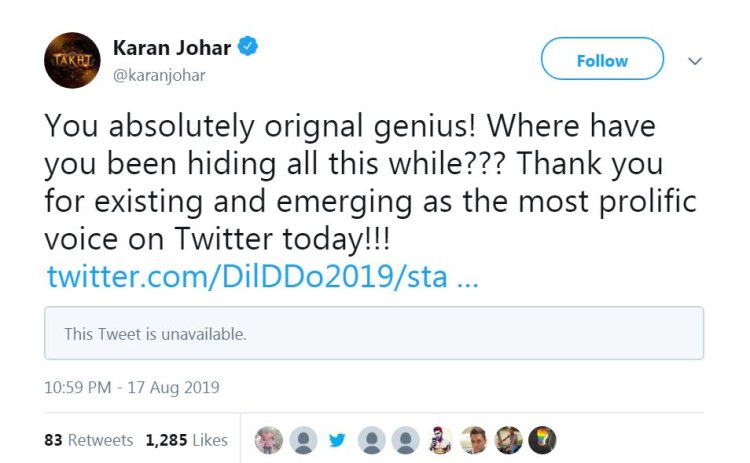 Karan Johar Bollywoods Most Controversial Tweet