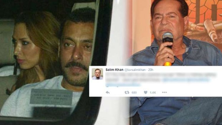 salim khan on salman khan's tweet
