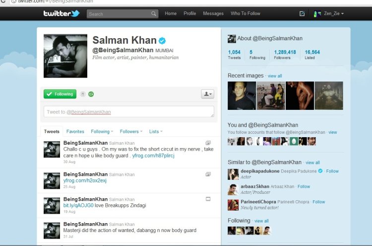 salman khan twitter account