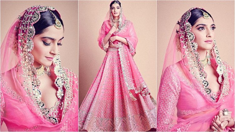 Sonam Kapoor Looks Divine In A Beautiful Pink Lehe