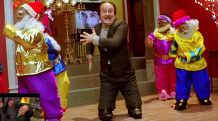 anupam kher as a dwarf in jaaneman 