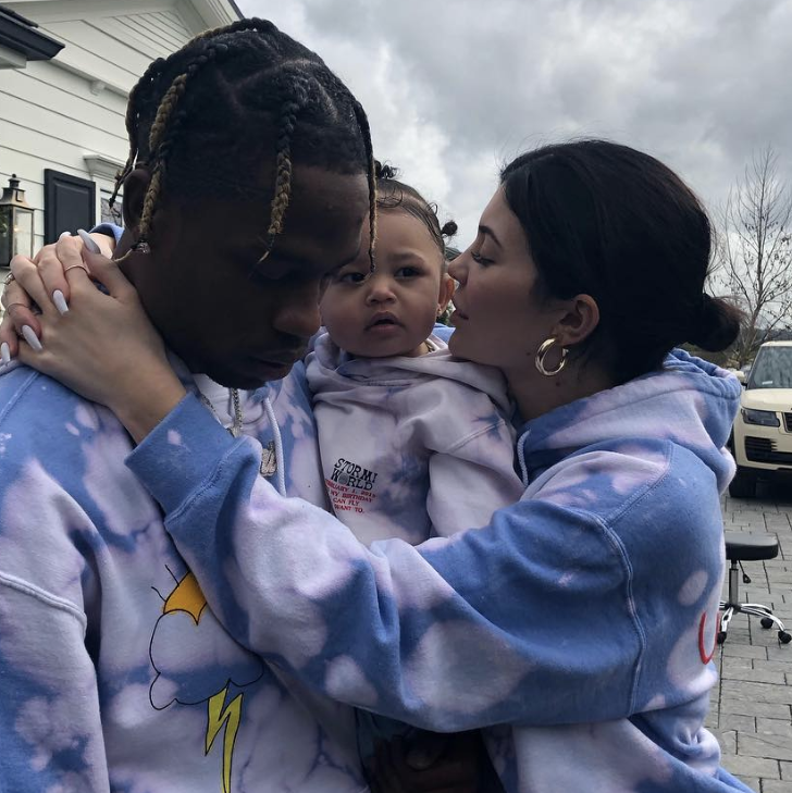 Travis cott, Kylie Jenner, and Stormi Webster had ever stayed happily