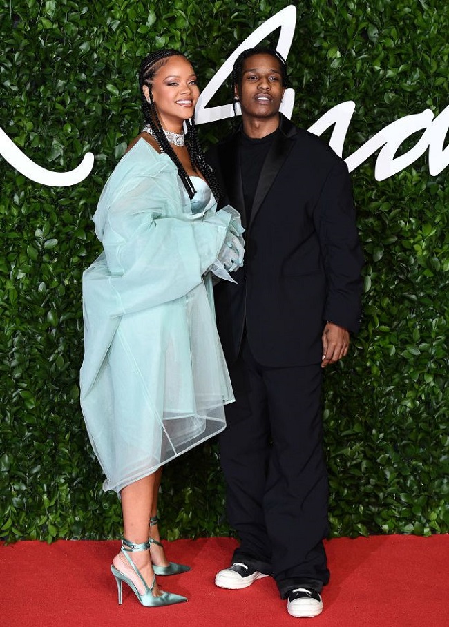 Rocky And Rihanna Arrives At The Fashion Awards 20